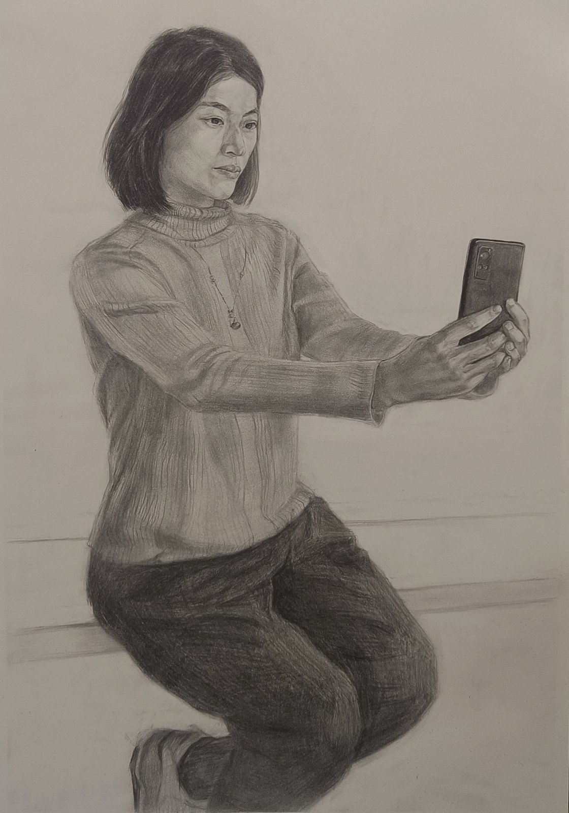 母亲半身像